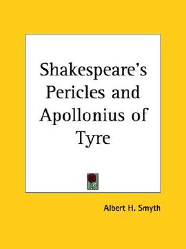 portada shakespeare's pericles and apollonius of tyre