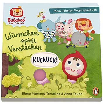 portada Bababoo and Friends - Würmchen Spielt Verstecken. Kuckuck! - Mein Liebstes Fingerspielbuch: Pappbilderbuch für Kinder ab 12 Monaten (en Alemán)