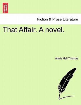 portada that affair. a novel.