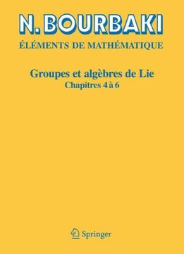 portada Groupes et Algèbres de Lie: Chapitres 4, 5 et 6 (Eléments de Mathématique) (in English)