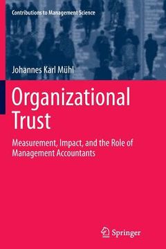 portada Organizational Trust: Measurement, Impact, and the Role of Management Accountants (en Inglés)