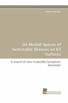 portada on moduli spaces of semistable sheaves on k3 surfaces (en Inglés)