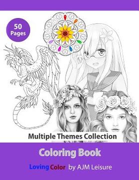 portada Multiple Themes Collection: Adult Coloring Book 50 Pages (en Inglés)