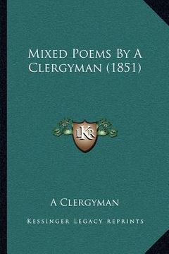 portada mixed poems by a clergyman (1851) (en Inglés)