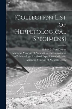 portada [Collection List of Herpetological Specimens] (in English)