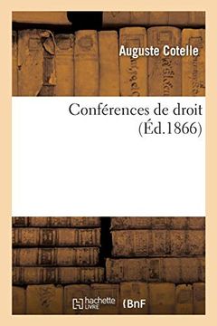 portada Conférences de Droit (Sciences Sociales) (en Francés)