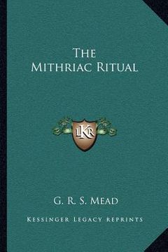 portada the mithriac ritual (en Inglés)