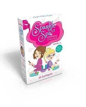 portada The Sparkle spa Shimmering Collection Books 1-4 (Glittery Nail Stickers Inside! ): All That Glitters; Purple Nails and Puppy Tails; Makeover Magic; True Colors (en Inglés)
