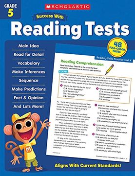 portada Scholastic Success With Reading Tests Grade 5 Workbook 
