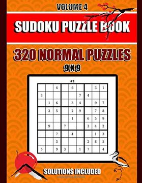 portada Sudoku Puzzle Book: 320 Normal Puzzles, 9X9, Solutions Included, Volume 4, (8. 5 x 11 in) 