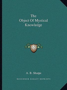 portada the object of mystical knowledge
