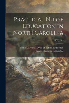 portada Practical Nurse Education in North Carolina; 1963(HSL)