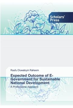 portada Expected Outcome of E-Government for Sustainable National Development (en Inglés)