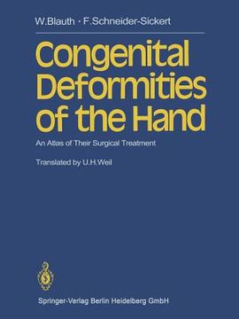 portada congenital deformities of the hand: an atlas of their surgical treatment