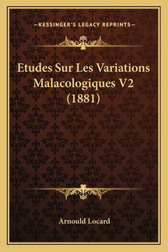portada Etudes Sur Les Variations Malacologiques V2 (1881) (en Francés)