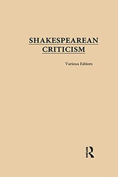 portada Shakespearean Criticism (en Inglés)