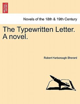 portada the typewritten letter. a novel. (in English)