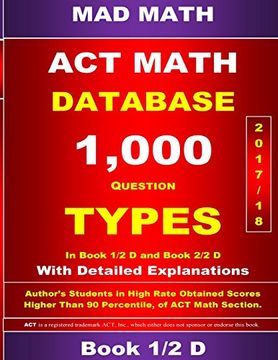 portada 2018 ACT Math Database 1-2 D (Mad Math Test Preparation)