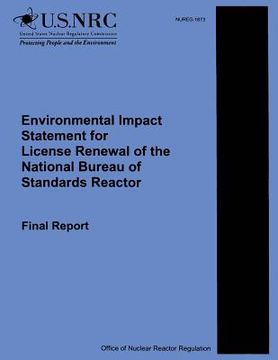 portada Environmental Impact Statements for License Renewal of the National Bureau of Standards Reactor: Final Report (in English)