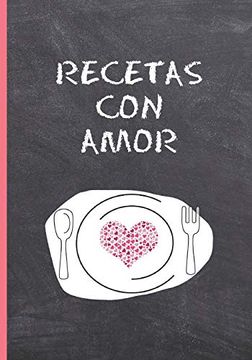 Libro Recetas con Amor: Cuaderno de Recetas en Blanco. 100 Fichas