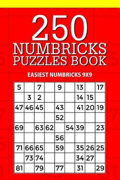 portada 250 Numbricks Puzzle Book: Easiest Numbricks 9x9 (en Inglés)