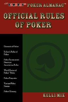 portada the game day poker almanac official rules of poker (en Inglés)