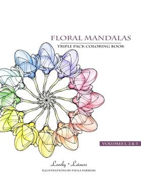 portada Floral Mandalas | Triple Pack (Volumes 1,2 & 3): Lovely Leisure Coloring Books