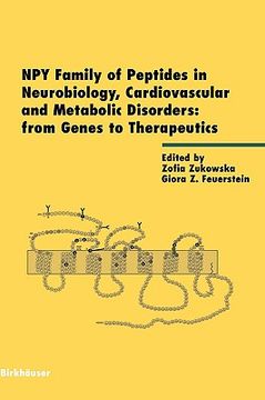 portada npy family of peptides in neurobiology, cardiovascular and metabolic disorders: from genes to therapeutics (en Inglés)