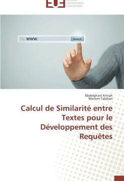 portada Calcul de Similarite Entre Textes Pour Le Developpement Des Requetes