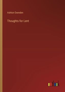 portada Thoughts for Lent (en Inglés)