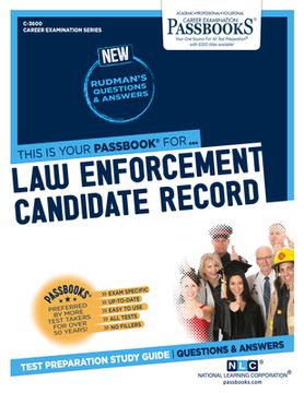 portada Law Enforcement Candidate Record (C-3600): Passbooks Study Guide Volume 3600 (in English)