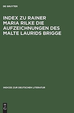 portada Index zu Rainer Maria Rilke die Aufzeichnungen des Malte Laurids Brigge (en Alemán)