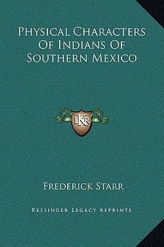 portada physical characters of indians of southern mexico (en Inglés)