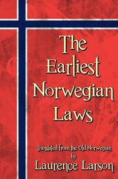 portada the earliest norwegian laws (en Inglés)