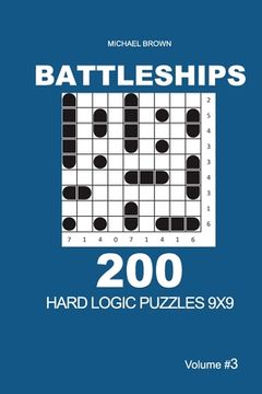 portada Battleships - 200 Hard Logic Puzzles 9x9 (Volume 3) (en Inglés)