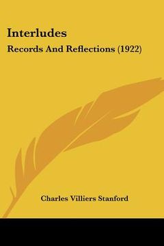 portada interludes: records and reflections (1922)
