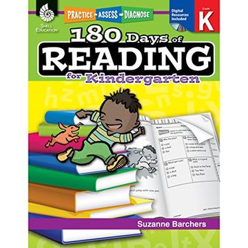 portada 180 Days of Reading for Kindergarten, Kindergarten Workbook That Improves Reading Comprehension and Helps Kids Learn to Read With fun Daily Phonics Practice 