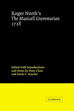 portada Roger North's Musical Grammarian (Cambridge Studies in Music) (en Inglés)