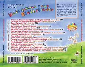 portada Viele Schöne Neue Kinderlieder - ich Schenk dir Einen Regenbogen, Augen Ohren Nase U. Au M. 20 Kunterbunte Lieder für Kinder von ca. 3 bis 9 Jahren (en Alemán)