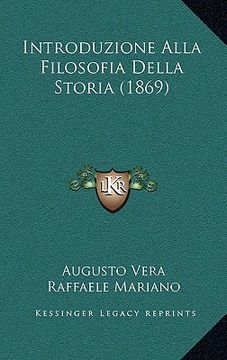 portada Introduzione Alla Filosofia Della Storia (1869) (en Italiano)