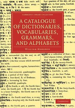 portada A Catalogue of Dictionaries, Vocabularies, Grammars, and Alphabets (Cambridge Library Collection - Linguistics) 