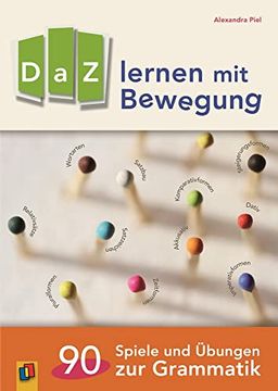 portada Daz Lernen mit Bewegung: 90 Spiele und Übungen zur Grammatik (en Alemán)