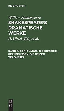 portada Coriolanus. Die Komödie der Irrungen. Die Beiden Veroneser (in German)