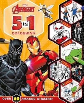 portada Marvel Avengers: 5 in 1 Colouring (en Inglés)