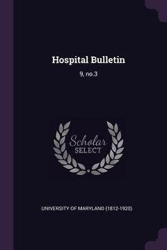 portada Hospital Bulletin: 9, no.3 (en Inglés)