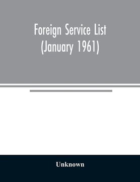 portada Foreign service list (January 1961) (en Inglés)