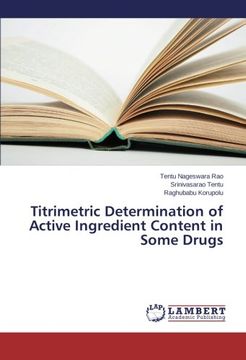 portada Titrimetric Determination of Active Ingredient Content in Some Drugs