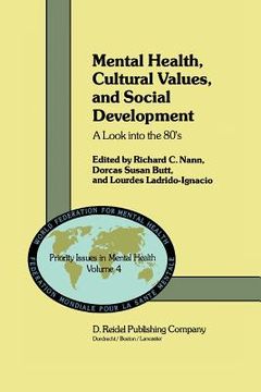 portada mental health, cultural values, and social development: a look into the 80's (en Inglés)