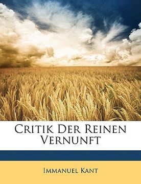 portada Critik der reinen Vernunft von Immanuel Kant. (en Alemán)