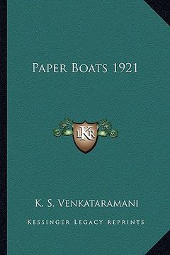 portada paper boats 1921 (en Inglés)